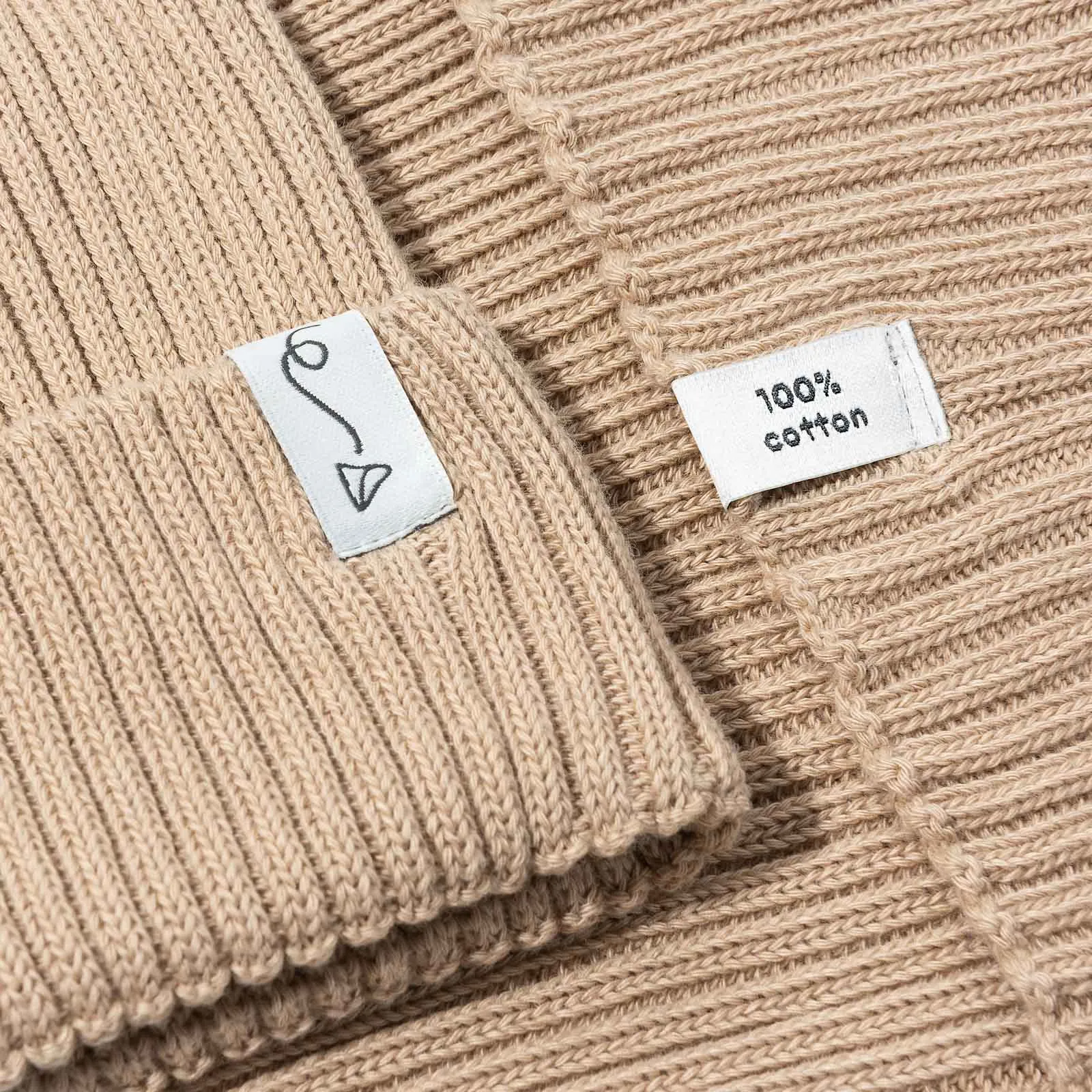 Mütze aus Baumwollstrick – LIGHT BEIGE M – Bild 8