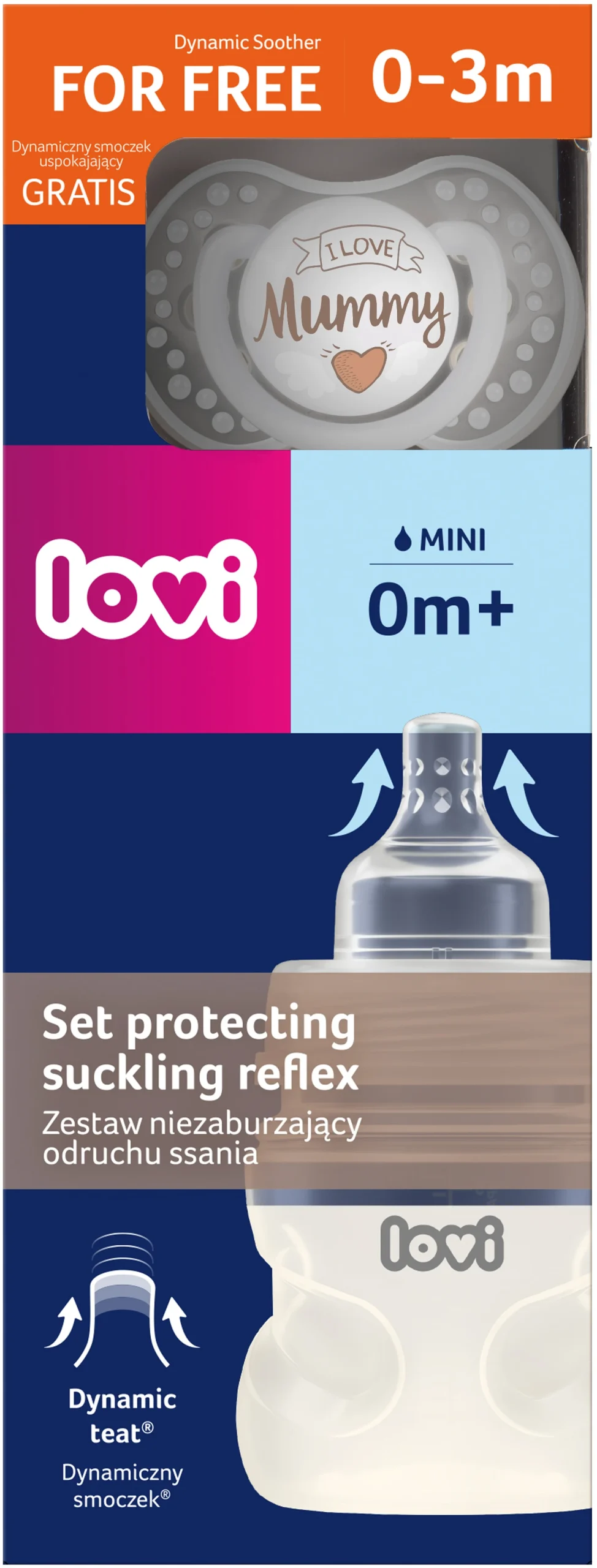 LOVI 150-ml-Fläschchen Lovi Medical+ mit Sauger für Babys von 0 bis 3 Monaten (+ GRATIS Schnuller) – Bild 2